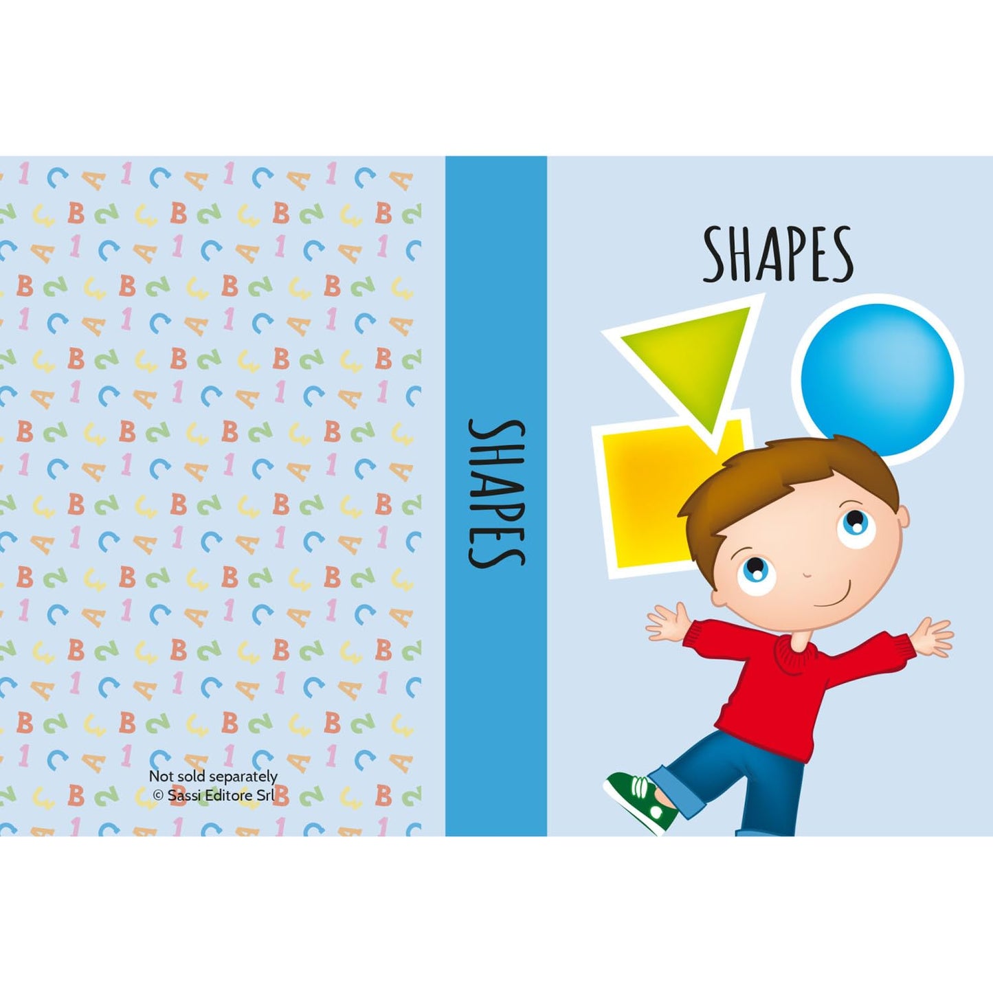 Sassi: My First Library - Read & Learn - 8 Cardboard Mini-Book Set, Abc's-Numbers-Body-Shapes-Colors-Family-Time, Portable Box, Kids-Toddlers Ages 2+