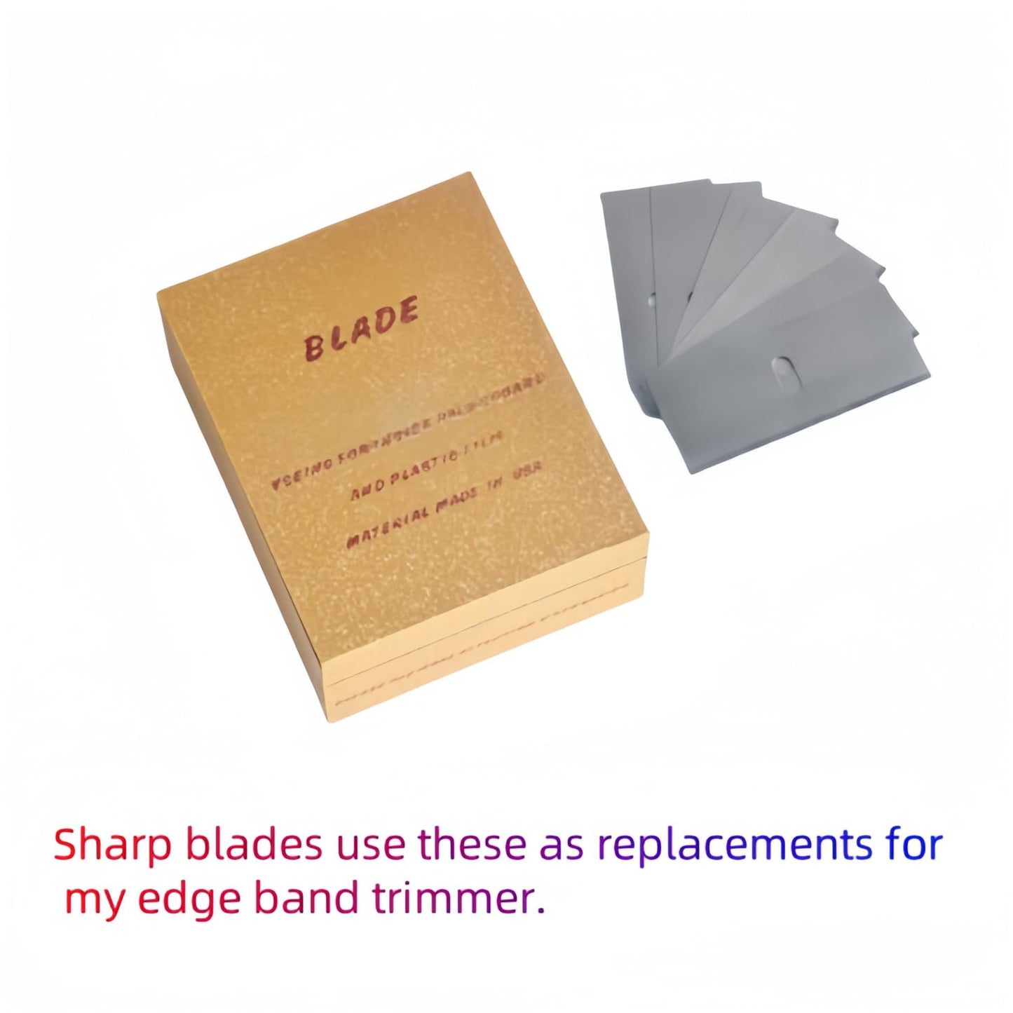 Replacement Mat Blades with Storage Box，Stainless Steel Mat Cutter Blade for Framing 100PCS