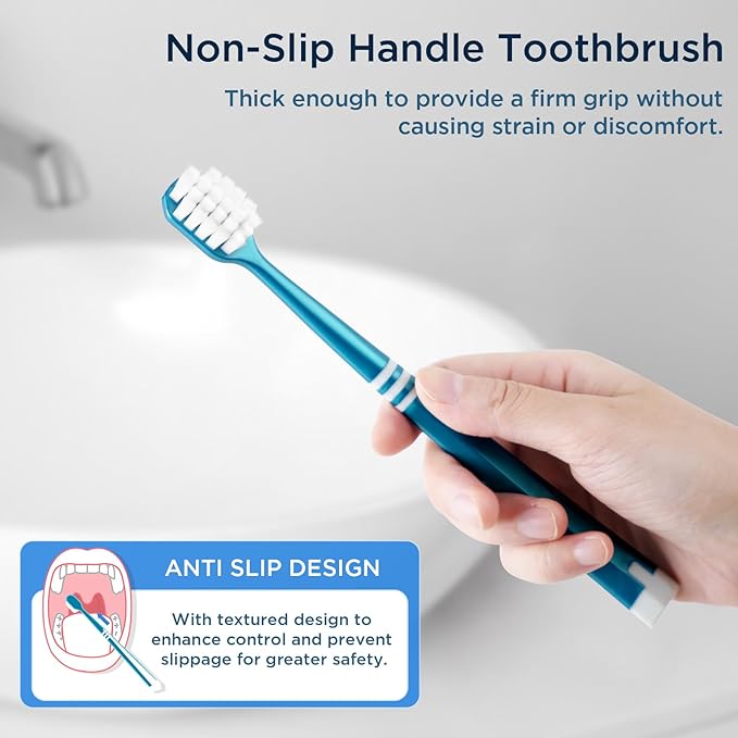 Extra Soft Toothbrush for Sensitive Teeth, with 10000 Extra Soft Micro Nano Bristles for Adult, Travel Toothbrush with 2 Individual Cases, Dark Colors Manual Toothbrushes (4 Pack)