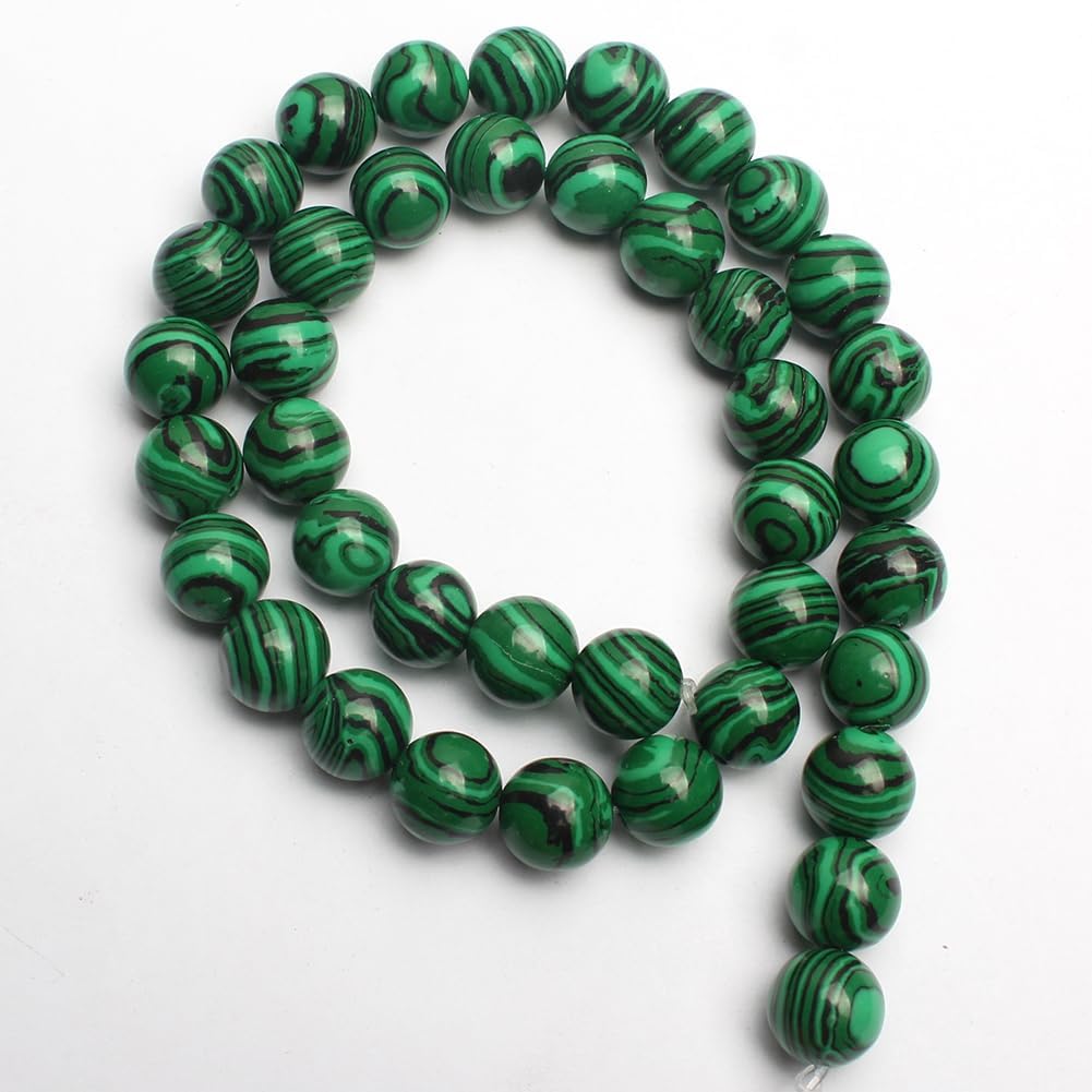 6mm Glossy Malachite Natural Stone Beads Round Loose Beads for Jewelry Making Yochus DIY Beads Bracelet Necklace