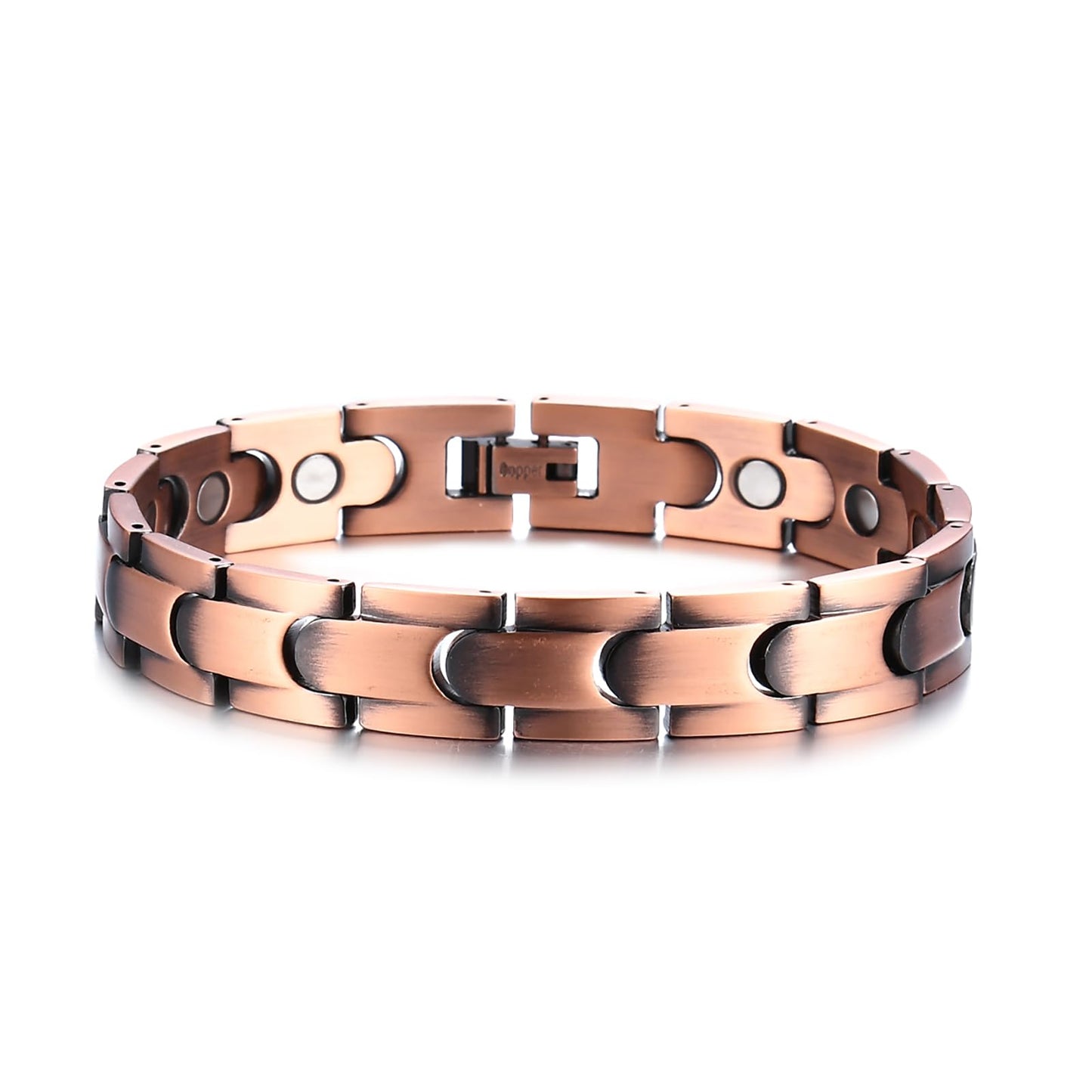 Picalela 99% High-Purity Solid Copper Bracelets for Women with Magnets, Adjustable Clasp + Double-Layer Textured Design, Ideal for Daily Styling & Wellness Gifting