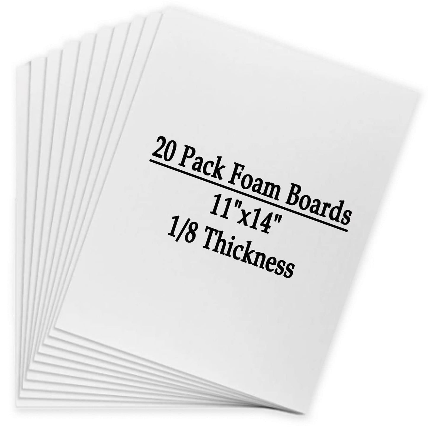 Acrux7 20 Pack Foam Boards 11x14 Foam Core Backing Board 1/8 Inch Thickness Foam Poster Boards for Projects, School, Crafts, Office & Art Projects