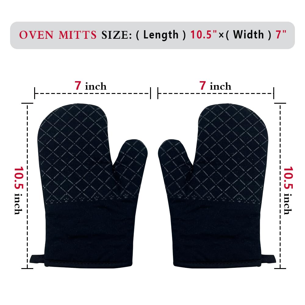 zcyhtqp, I am Fine, Funny Silicone Non-Slip Oven Mitts and Pot Holders Sets of 2, Multi Oven Mitt, Bake Lover Gift, Kitchen Gift for Women, Perfect for Kitchen,Cooking,Baking,Grilling