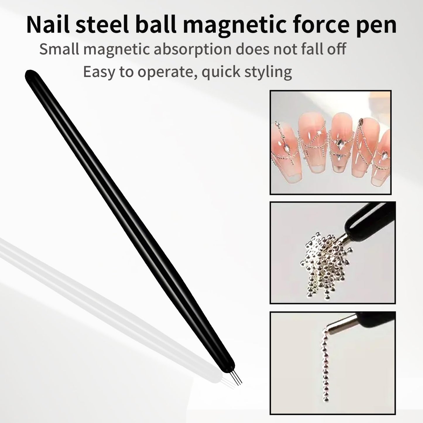 DAIXIANGER 17Pcs Cat Eye Nail Magnet Tool Set, Multi-Pattern Cat Eye Magnets for Nails, Double-Head Magnetic Stick & Magnetic Bead Applicator, DIY Manicure Gel Polish Design Tools