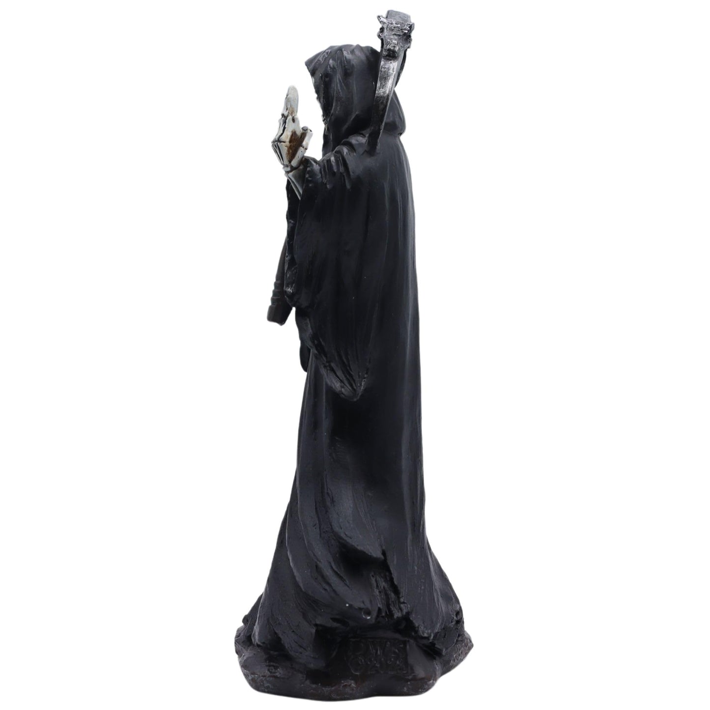 Candy Creations On Cloud 9 Grim Reaper Holding Up Middle Finger Statue, Death Halloween Gothic Figurine, Horror Home Decor