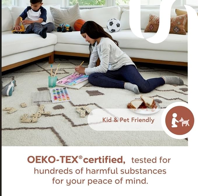 Nuloom Jeni Navy, 5' x 8', Solid Faux Rabbit, Fluffy and Cozy, High Traffic, Stain Resistant, Easy Clean, Durable Washable Area Rug for Bedroom, Living Room, Dining, Den, Foyer, Entryway