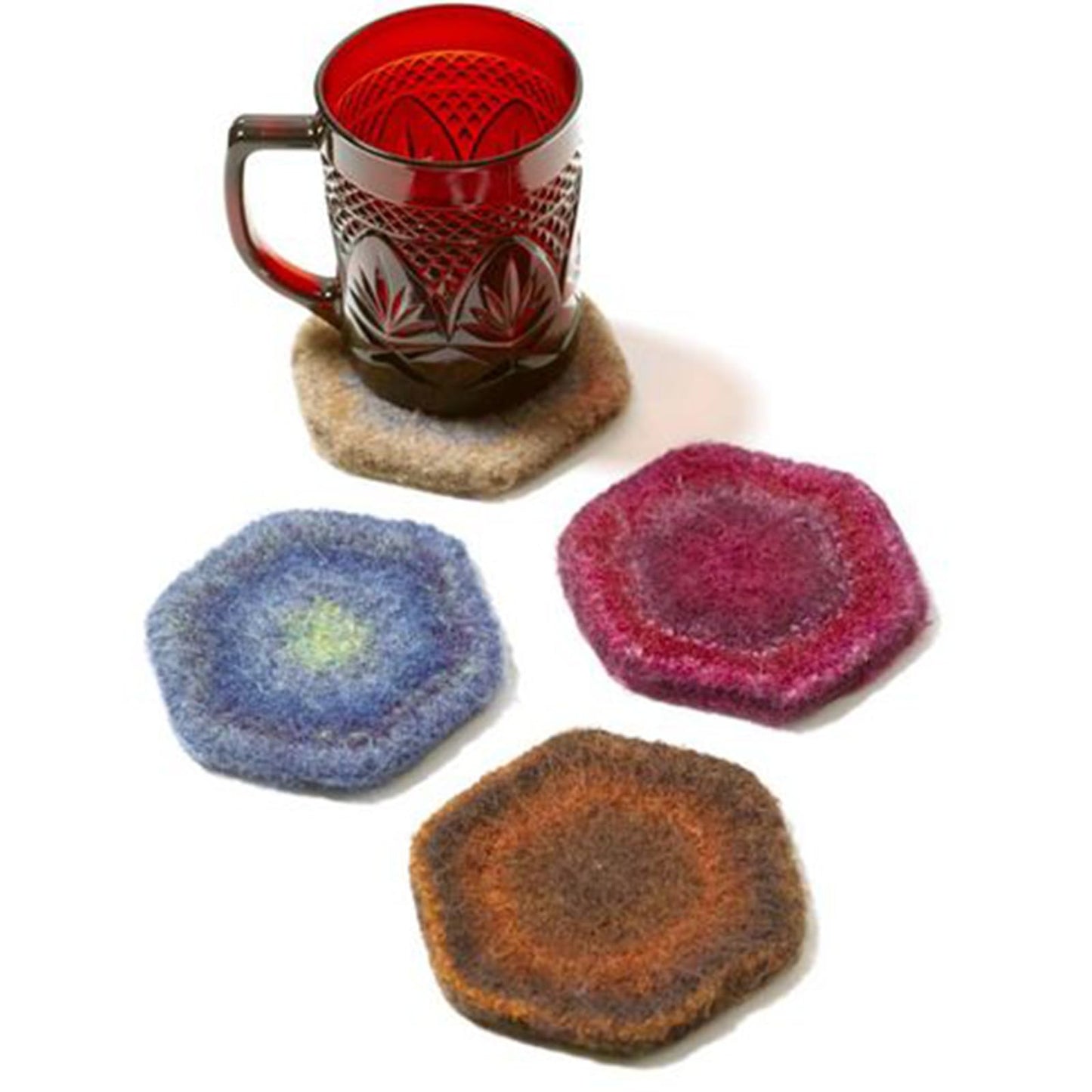 WEICIM Wet Felting Tool/Wooden Wet Felting Tool/Fulling Block, Contains 60 g Needle Felting Wool Roving Bag and Felt Perforator,Great for Working on Seams, Flat Felt