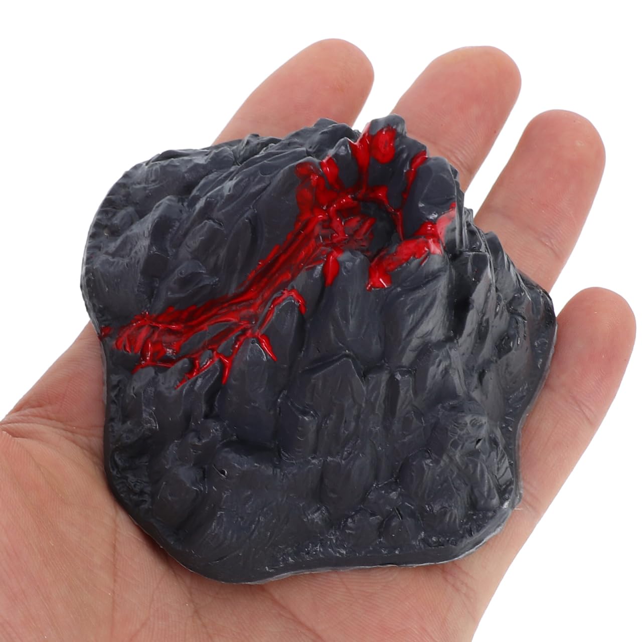 Toyvian Realistic Volcano Model Toy, 2.76inch Simulation Lava Volcano Figure for Science Projects School Dioramas Miniature Landscape Ornament Cake Toppers Educational Science Kit for Kids