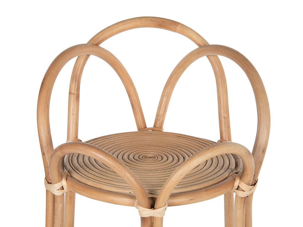 KOUBOO Rattan Loop Indoor Plant Stand, 26 inches, Natural Planter Brown