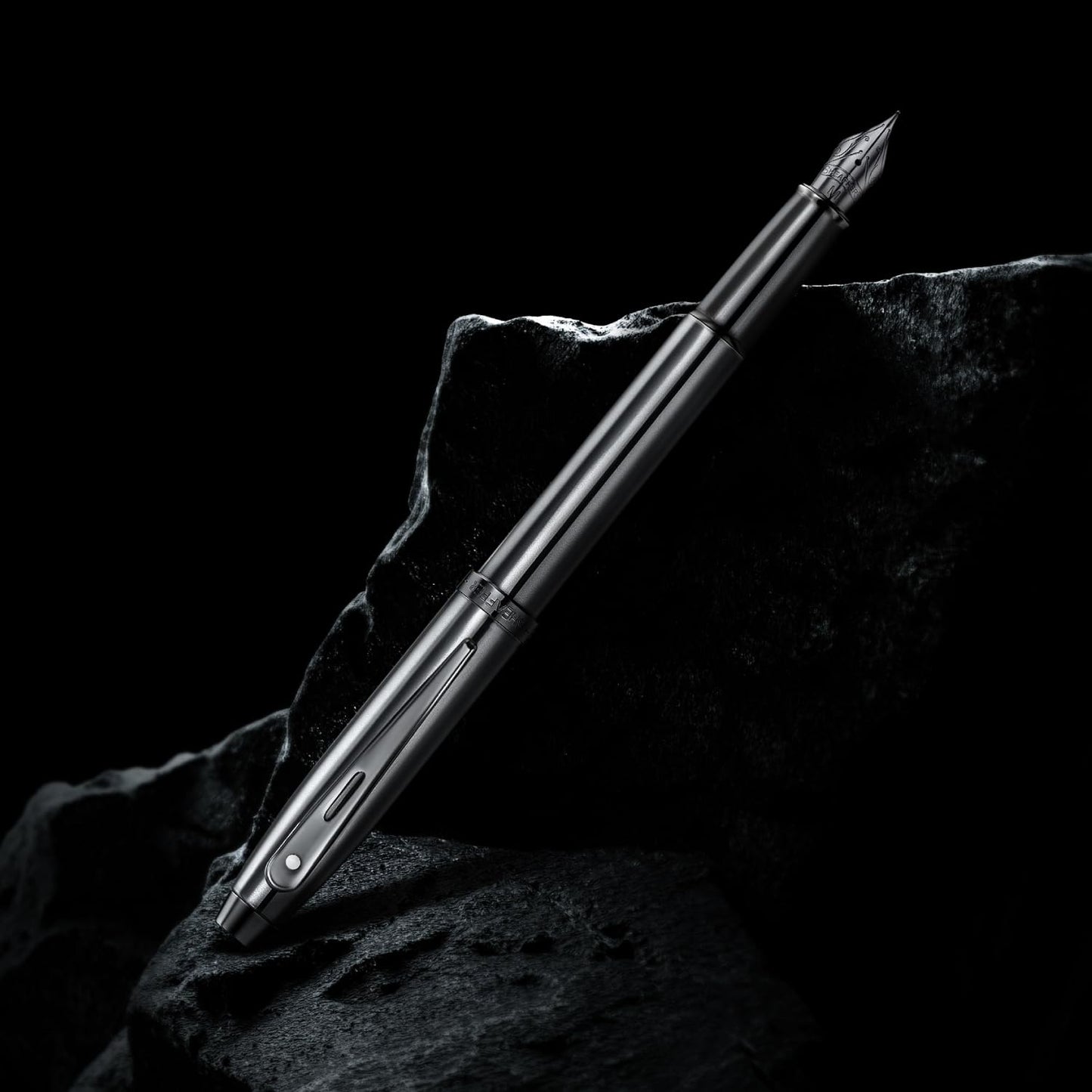 Sheaffer 100 E9375 Pearlescent Dark Gray Gunmetal with PVD Appointments Pen | Premium Gray Pen | Premium Pen Gift box (Fountain (Medium))