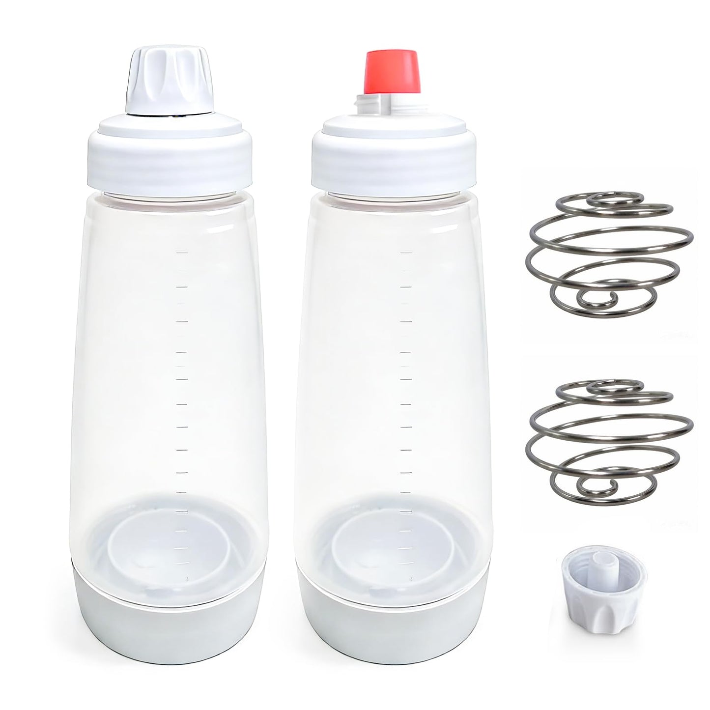 VEOOK 2-Pack Batter Dispenser with Whisk Ball, 1000ml Leak-Proof Squeeze Bottle with Stand for Pancakes, Waffles, Cupcakes & Crepes(PD-01)