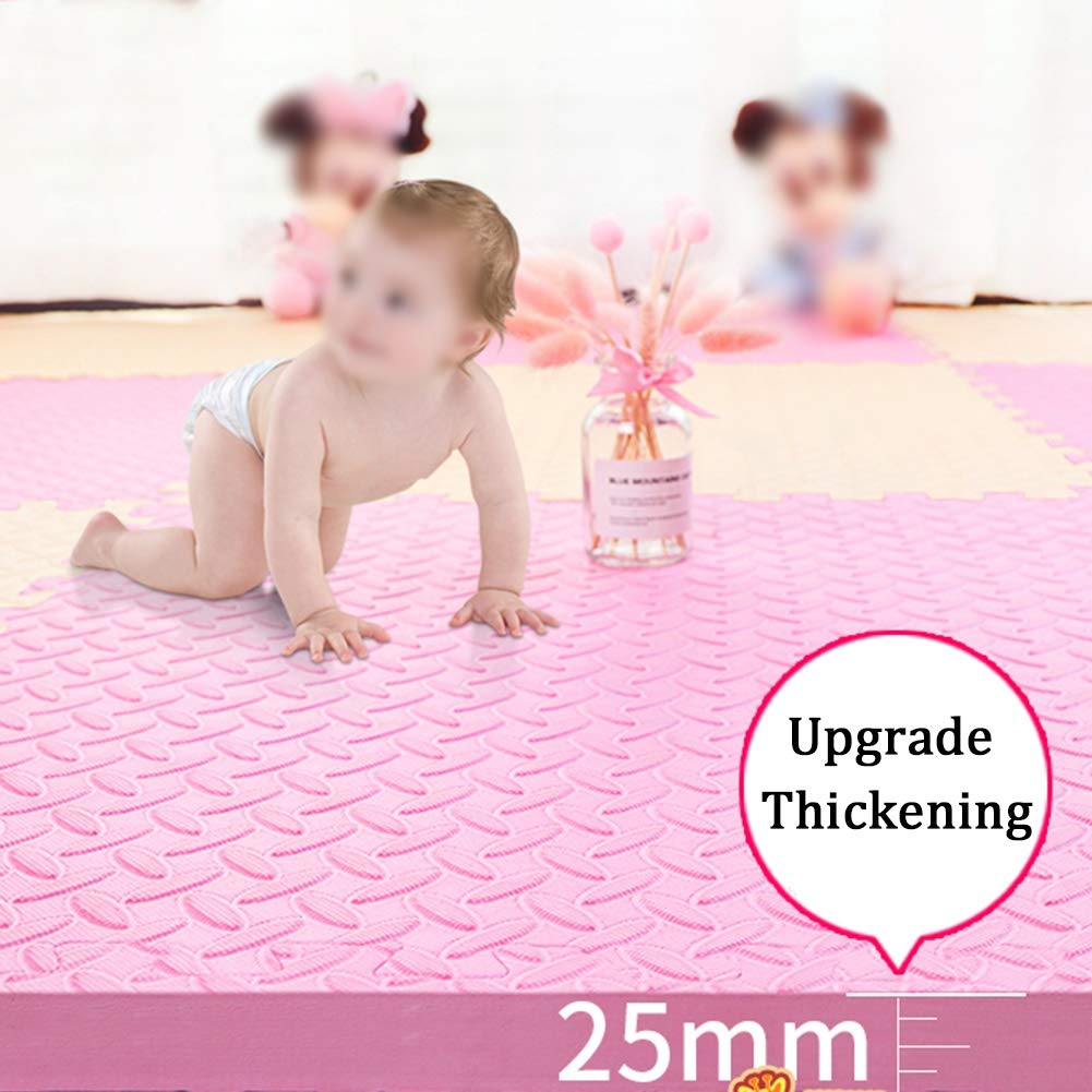 ALGFree Children Kids Baby Foam Puzzle Play Mat Interlocking Activity Protection Flooring Mat Soft EVA Pad, Colour Customizable (Color : C, Size : 30x30x1.2cm-24pcs)