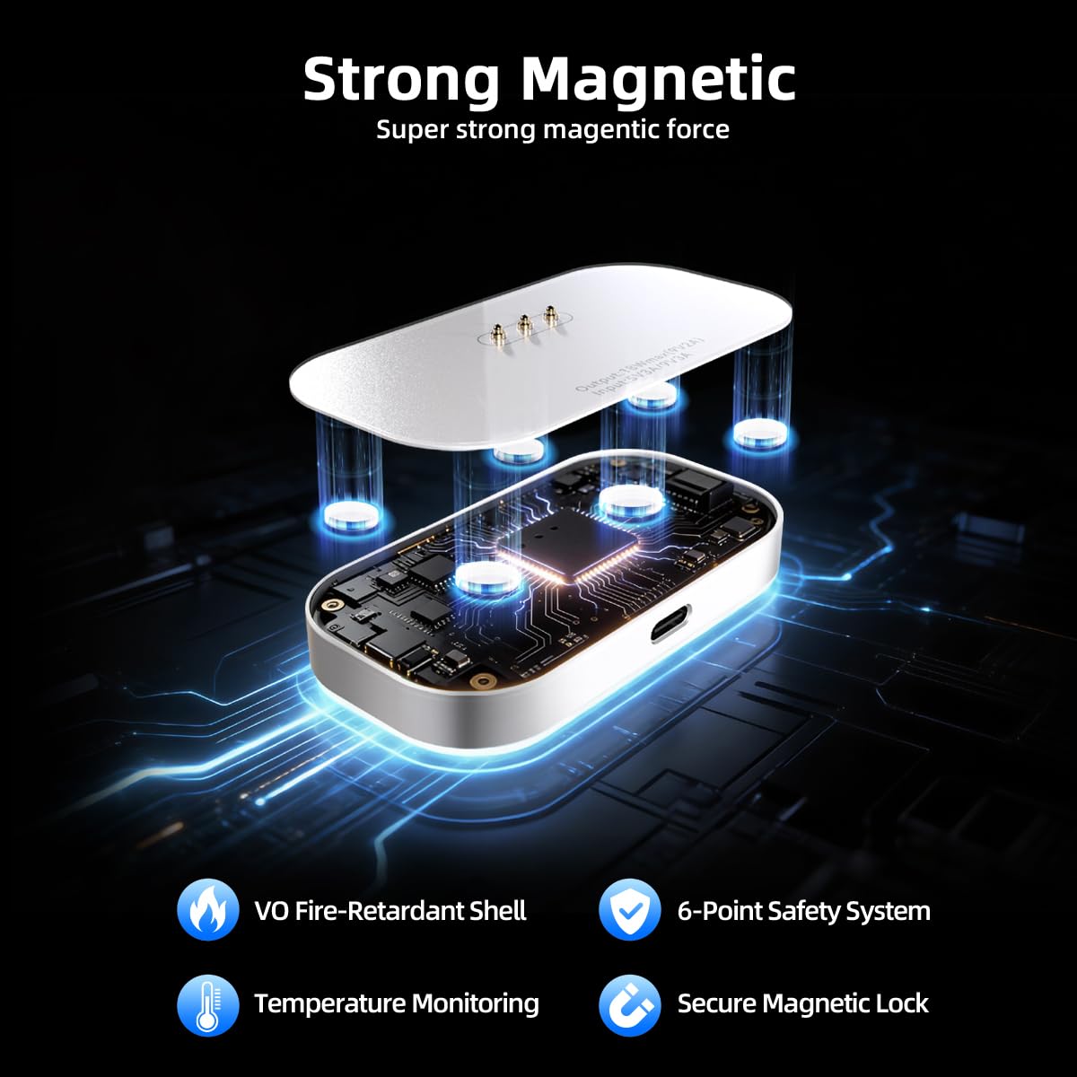 Magnetic Wireless Charger for iPad Pro iPad Pro 11 (2024/2025 M4) ONLY, 18W Fast Charging Smart Connector Charger, Aluminum Alloy Wireless Charging Pad with USB-C Cord Cable