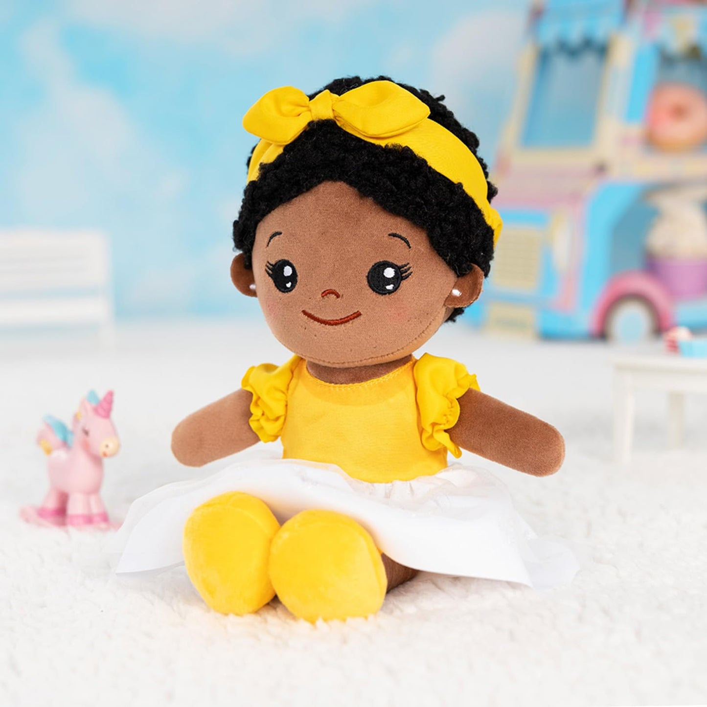 OUOZZZ Soft Baby Doll for Girls - First Baby Doll Plush Rag Doll Sleeping Cuddle Buddy Doll Toy for Kids