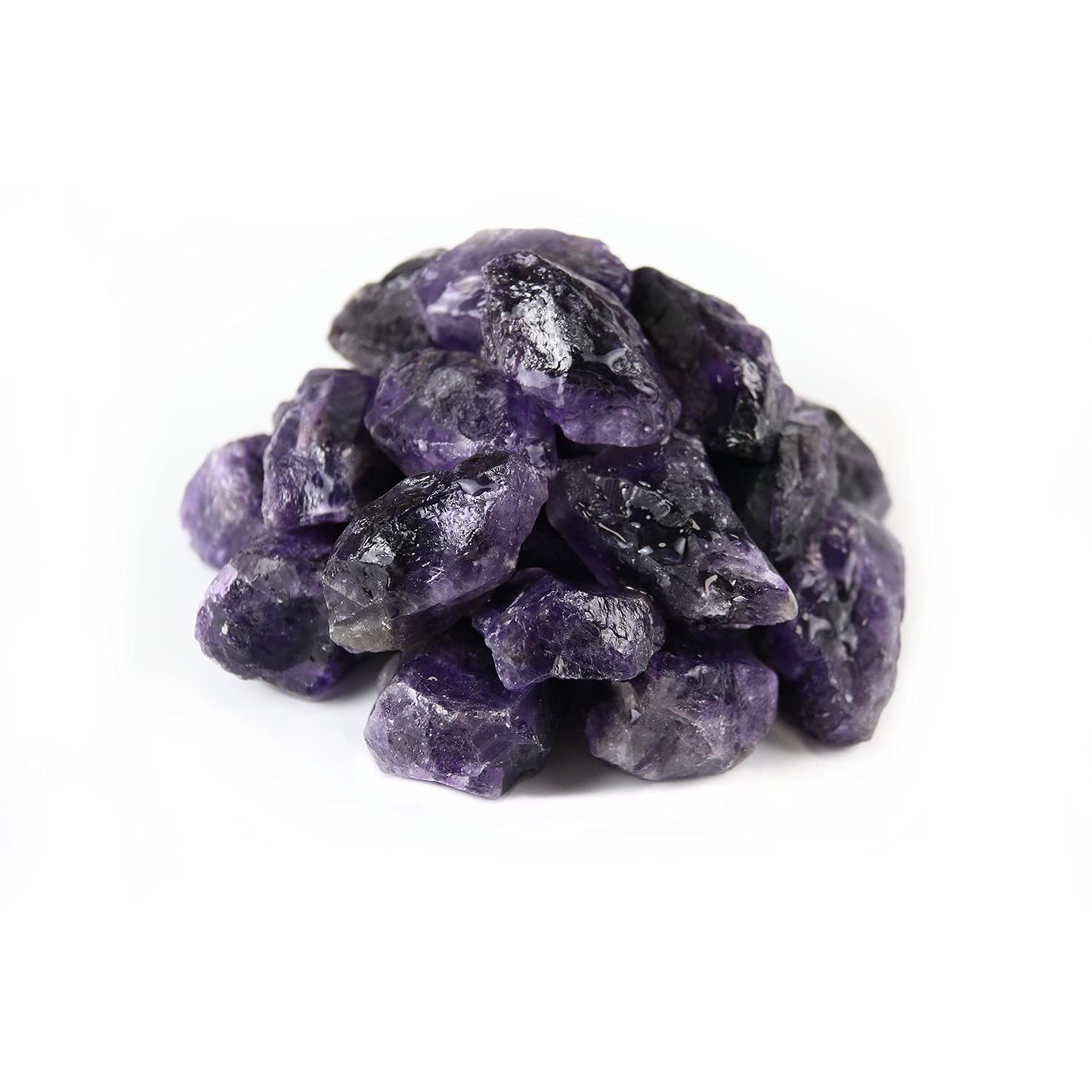 Nvzi Amethyst Crystals, Raw Crystals Bulk, Gem Stones Rocks Crystals, Tumbled Stones and Crystals Bulk, Rock Collection, Chakra Stones, Healing Crystals, Raw Crystals, Minerals Rocks Crystals(1LB)