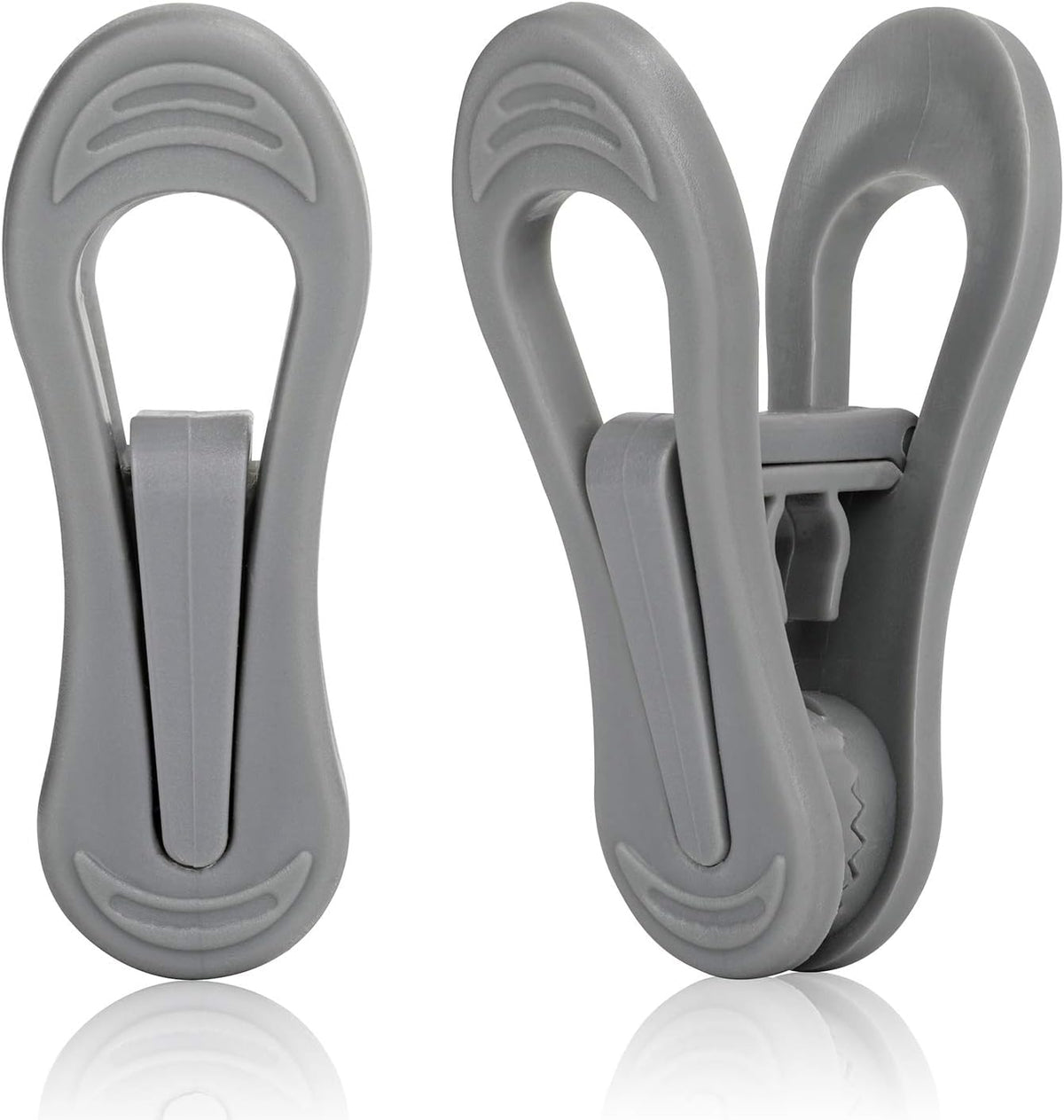 50pc Grey Plastic Hanger Clips (50 Count)