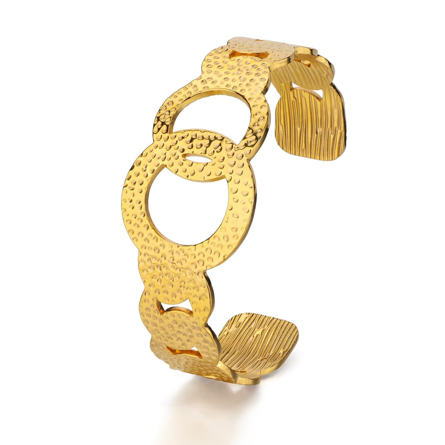 TaYolnFaSo Cuff Bracelet for Women Adjustable Chunky Wide Bracelet Gold Cuff Open Bangle Wrap Jewelry Gift for Women