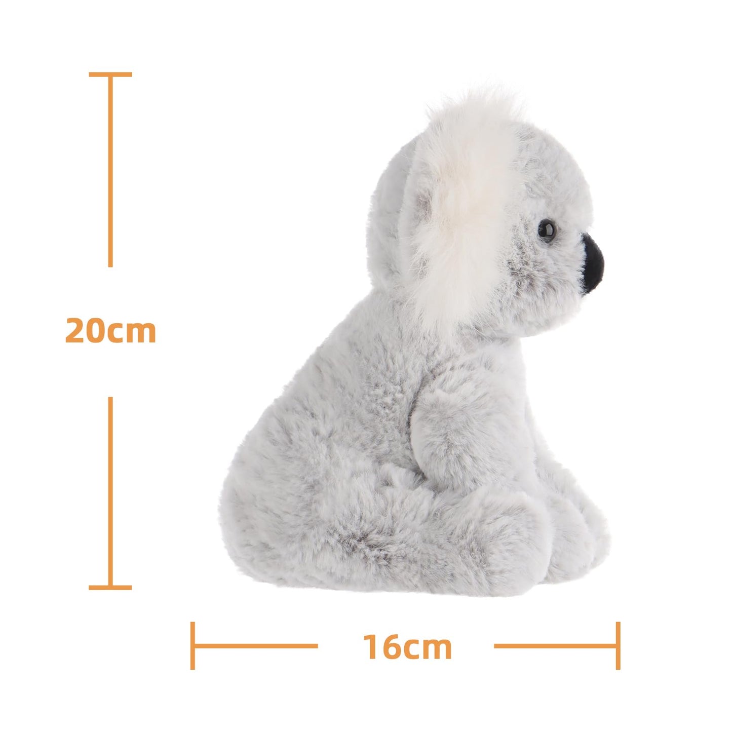 Apricot Lamb Toys Plush Gray Plush Koala Stuffed Animal Soft Cuddly Perfect for Child 8 Inches