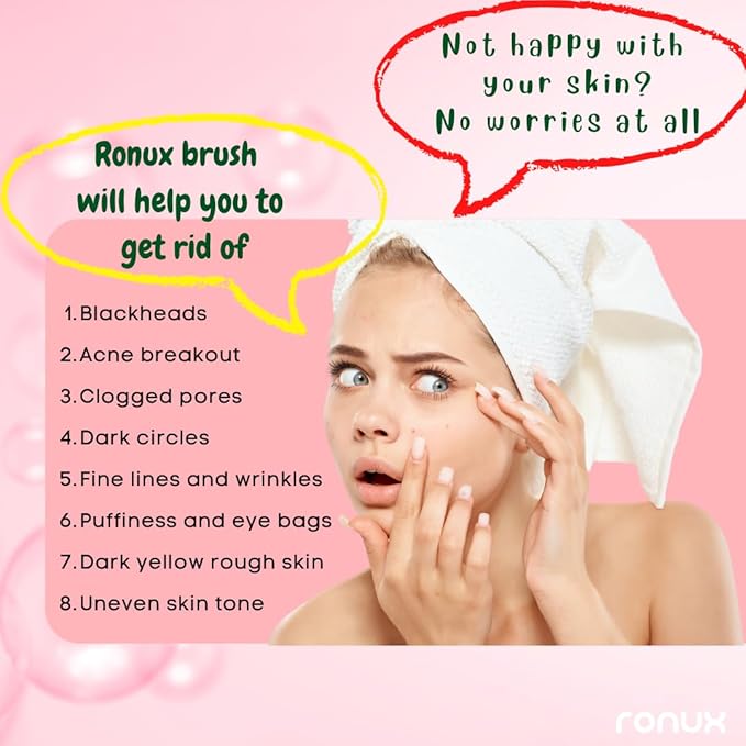 Silicon Facial Cleansing Brush - Electric, Rechargeable, Waterproof IPX7 - Rotating Magnetic Beads - 4 Function Modes - Face Massage for Deep Cleaning - Magnetic Charging Base - Ergonomic Handle