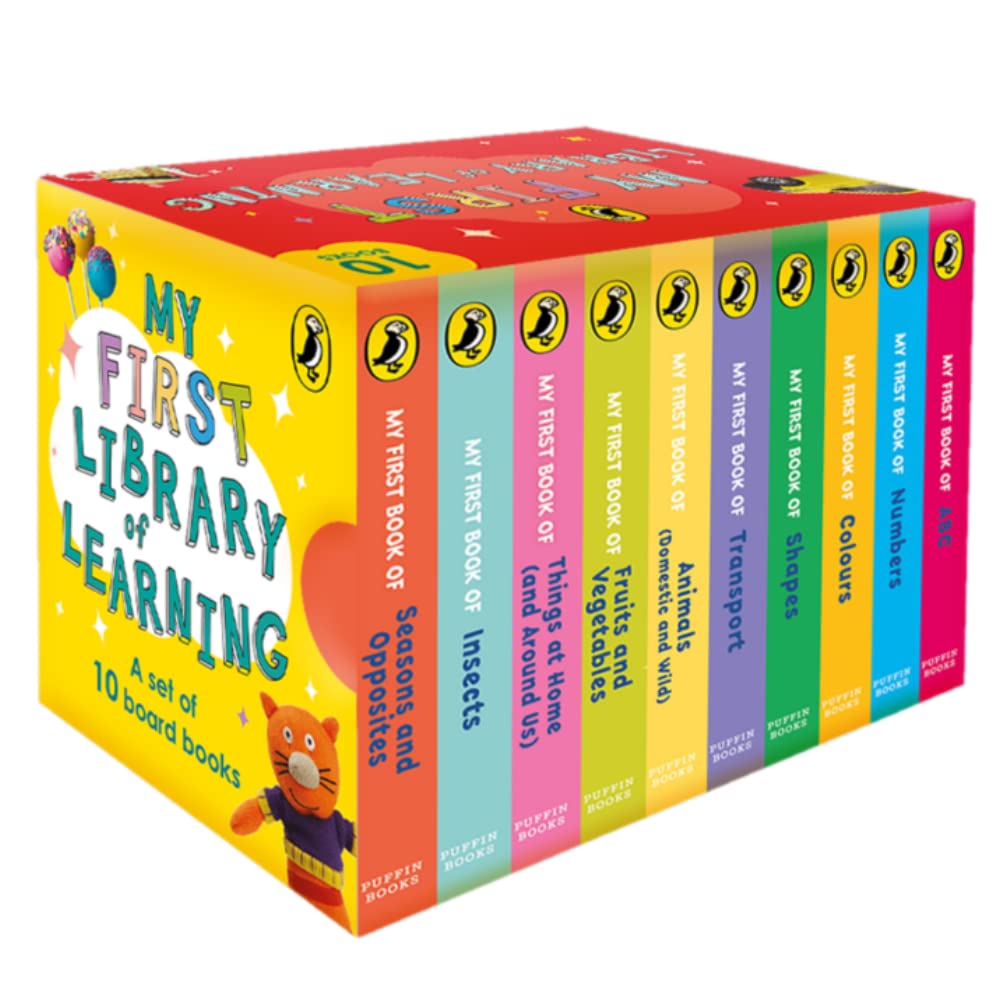 My First Library of Learning: Box set, Complete collection of 10 early learning board books for super kids, 0 to 3 | ABC, Colours, Opposites, Numbers, ... toddler) (My First Book of)