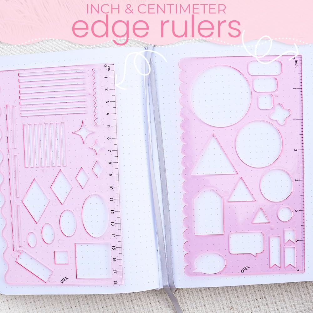 In The Slightest - Journal Stencils, Planner Stencils, Notebook, Diary, Journaling, Bullet Journaling Supplies, Notebook, DIY Drawing, Hard Plastic, Planner Accessories - Watermelon