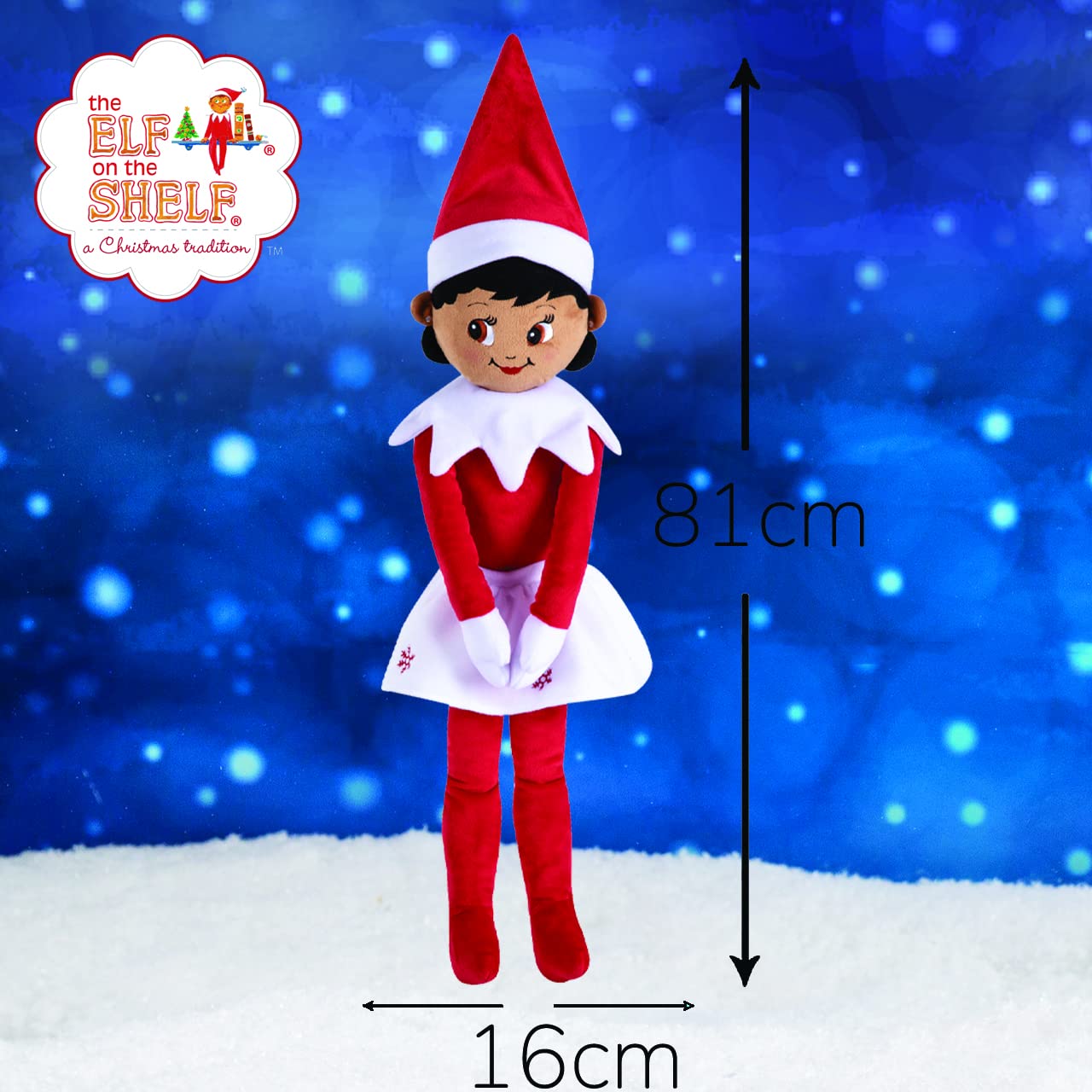 The Elf on the Shelf Hugable- 27-inch Scout Elf Plush Toys - Lovable Stuffed Brown Eyed Girl Elf Plush