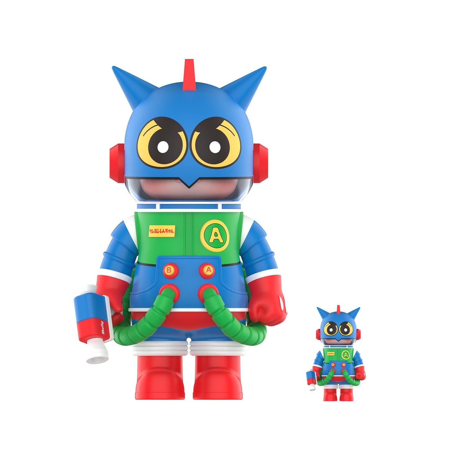 POP MART MEGA Space Molly 400%+100% Crayon Shinchan Figurines, Toys for Mordern Home Décor, Collectible Art Toy
