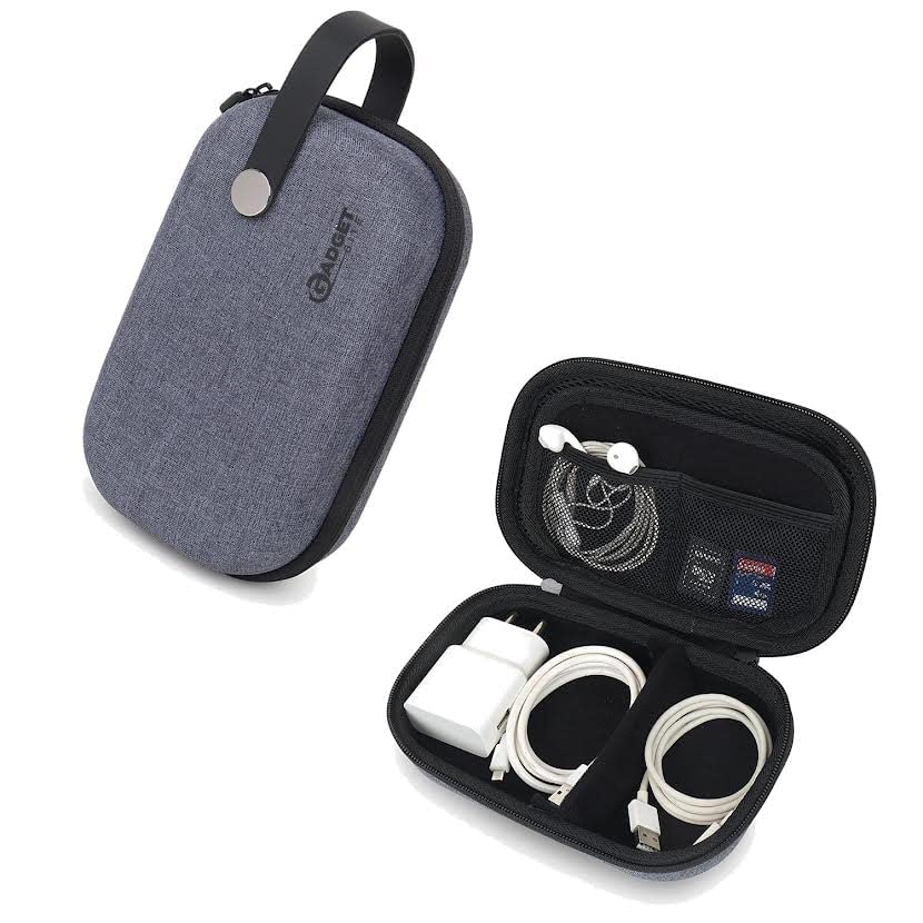 GadgetBite Organiser Portable Pouch For Electronic Accessories Usb Cables, Power Bank, Battery, Hard Drive, Sd Memory Card, Earphones, Travel Gadgets & Organiser Rugged Travel Friendly (Grey)