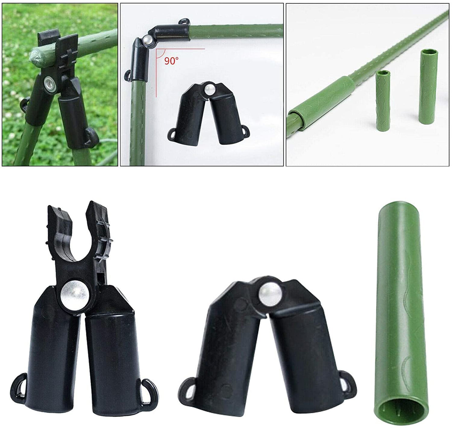 36 Pieces Adjustable Plant Trellis Connector Clip Plastic Plant Connector Stakes Garden Plastic Connector Connecting Joint Buckle Clip 16mm