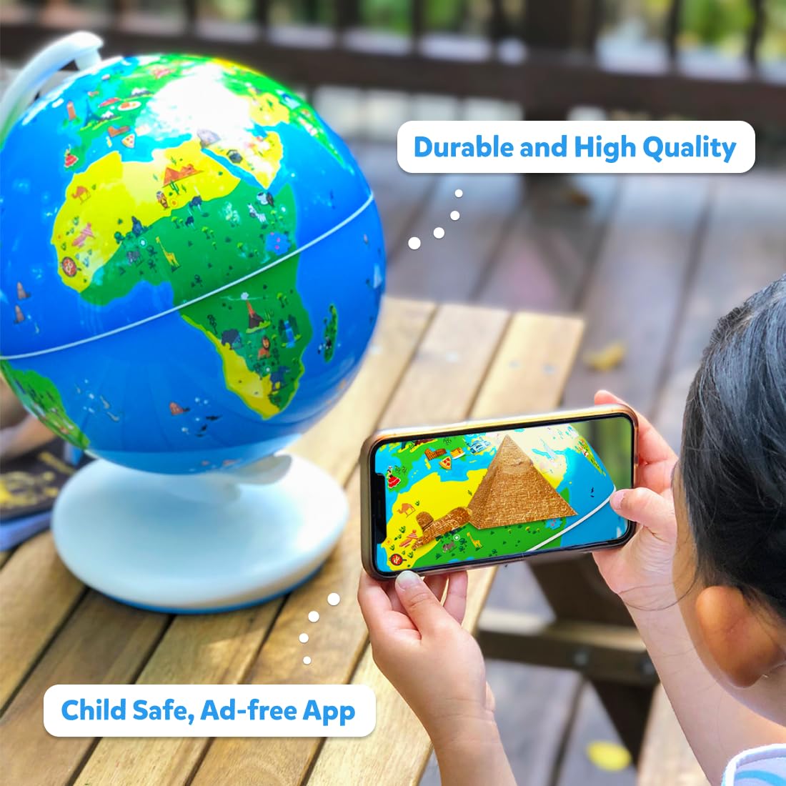 PlayShifu Globe for Kids– Orboot Earth: Interactive Kids Globe with 1000+ Facts on Animals, Places & Monuments | Tech-Powered Learning Toy & STEM Gift for Kids Ages 4–10