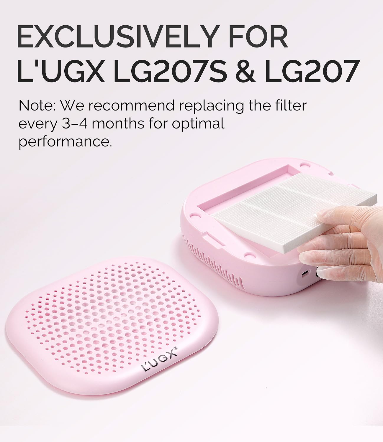 L'UGX Nail Dust Collector Filter for Professional Nail Dust Vacuum Machine LG207