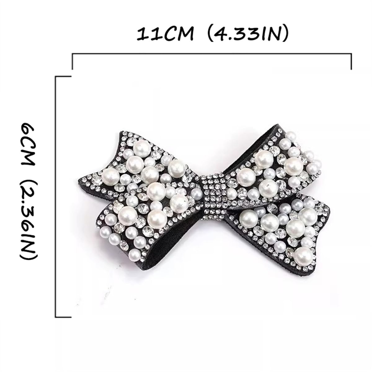 2 Pcs Pearl Bow Shoe Clips DIY Rhinestone Shoe Clips Bridal Wedding Shoe Accessories Detachable Shoe Buckle Heels Decor Beige White