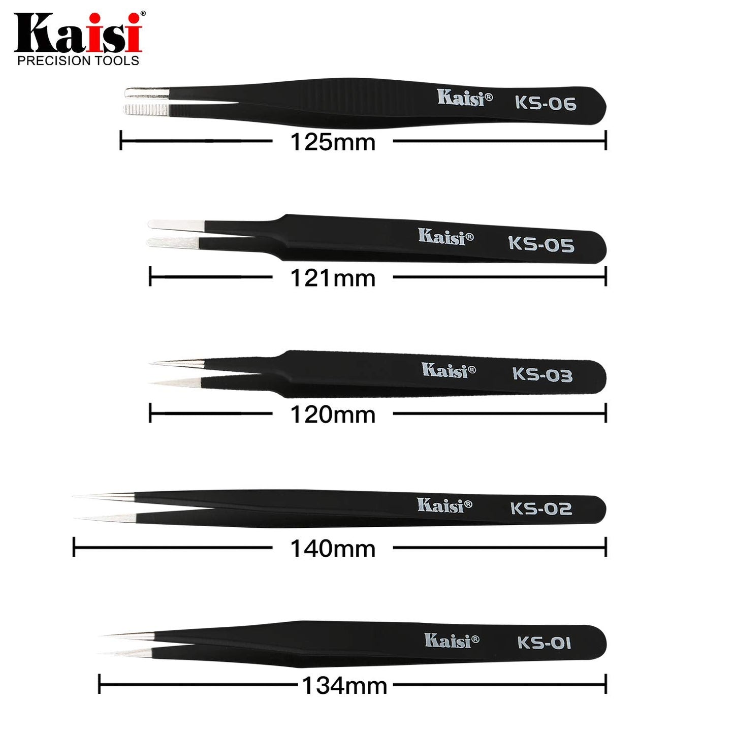 14 PCS Precision Tweezers Set, ESD Tweezer Set, Anti-Static Stainless Steel Tweezers Set for Craft, Jewelry, Electronics, Laboratory Work
