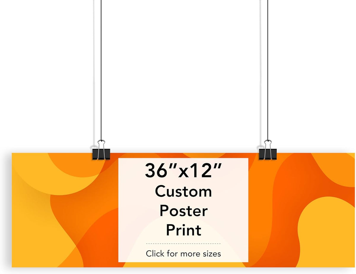 Custom Poster Print, 36x12, Upload Any Photos/Images, Personalized Photo Prints, DIY Your Own Poster, Photo to Poster Printing