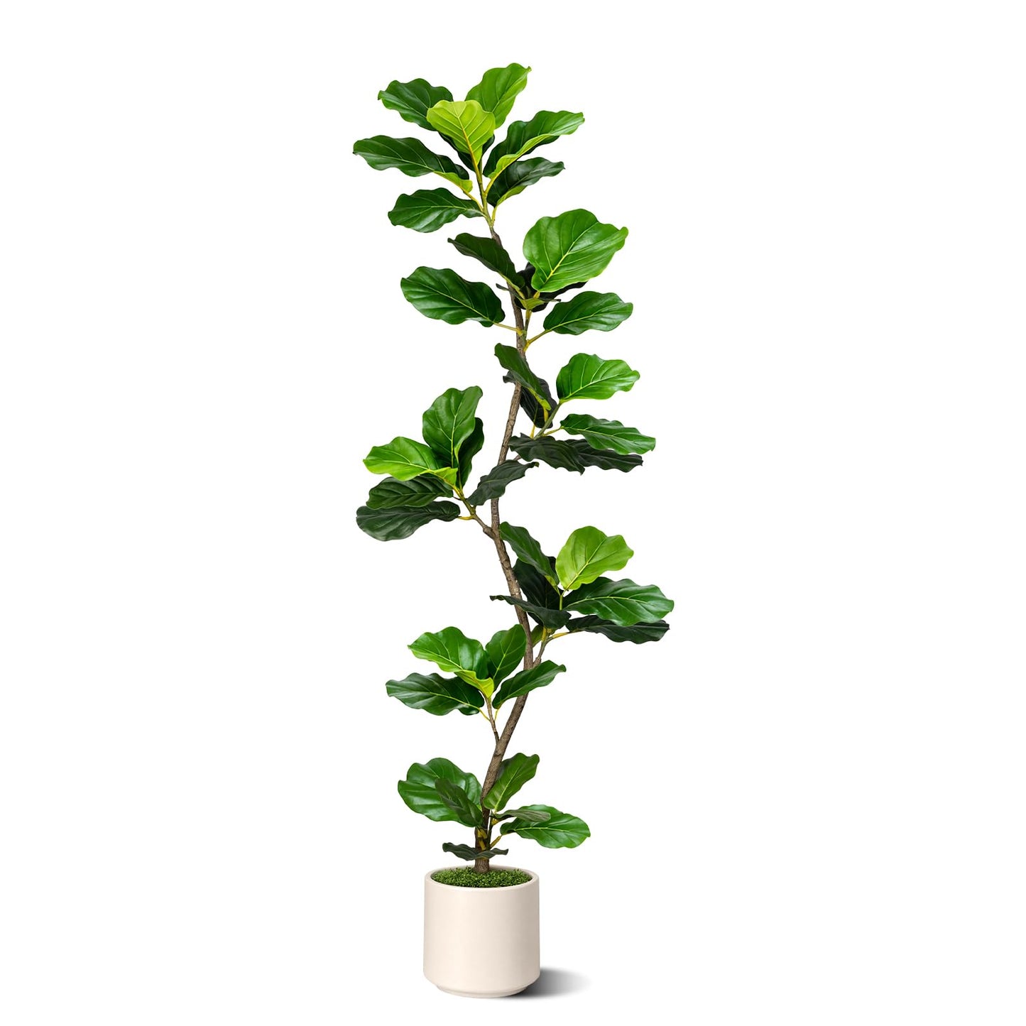 LeafVerse Artificial Fiddle Leaf Fig Tree-5 FT Fake Plant with Nursery Planter,Fake Plants for Home Office Living Room Decor Indoor