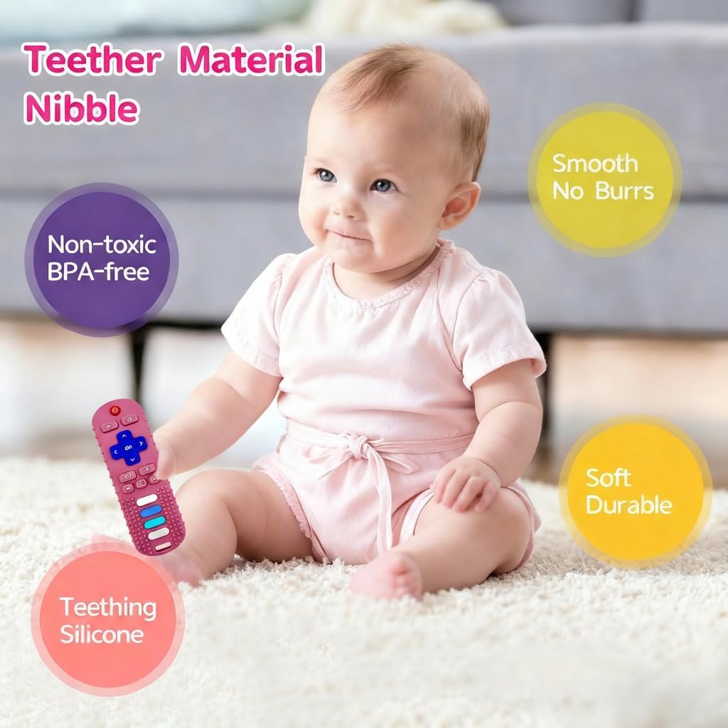 Baby Keys Teether&Baby Remote Toys for Babies 0-18 Months,BPA Free