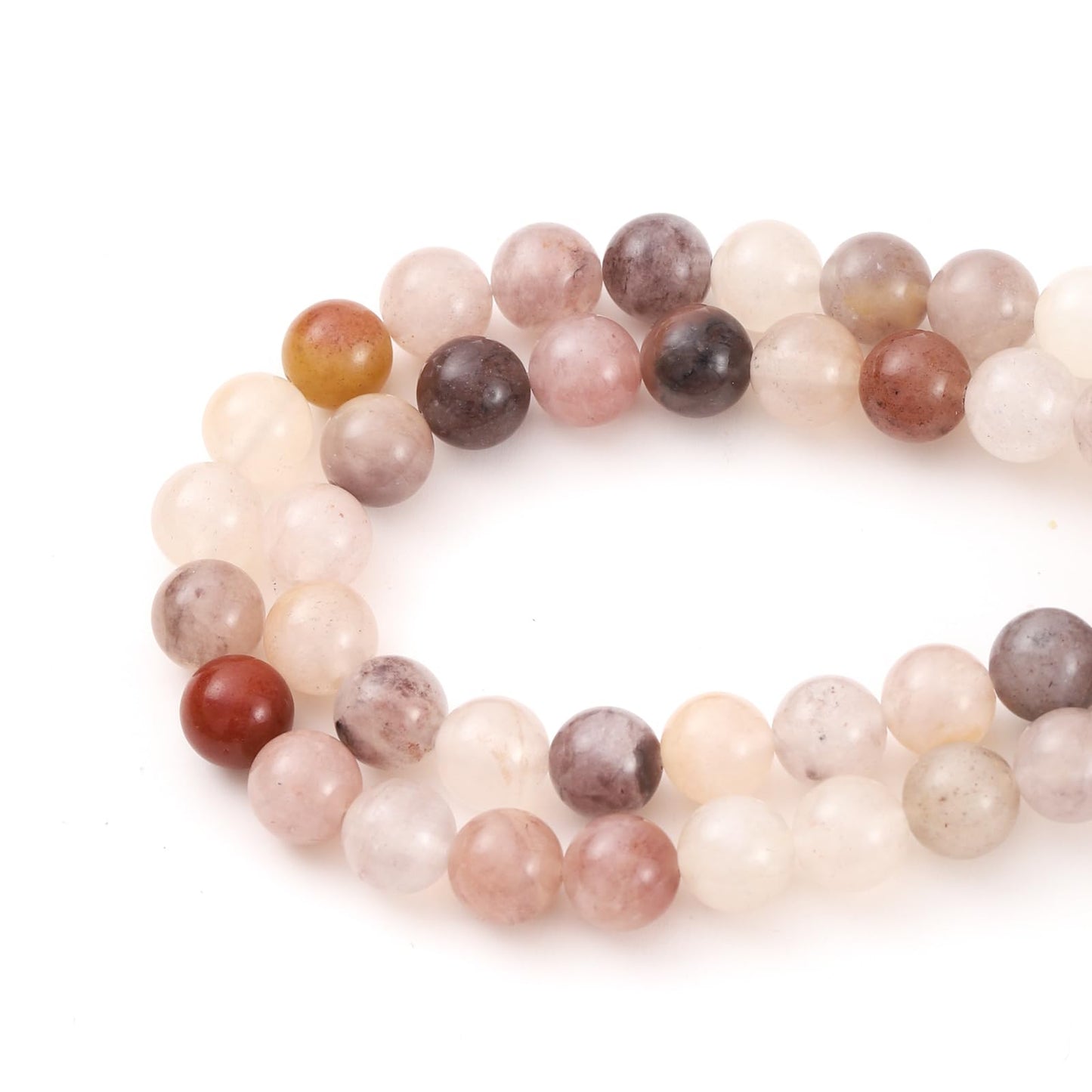 8mm 45pcs DIY Natural Violet Stone Beads Round Healing Crystal Gemstone Loose Beads for Jewelry Making Handmade Bracelet Necklace