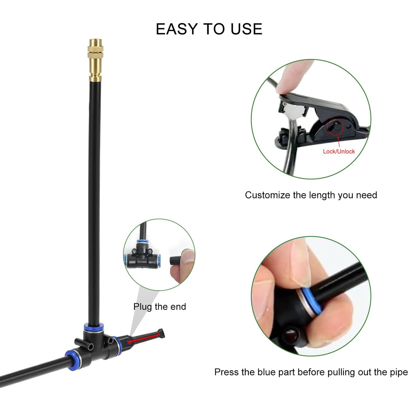 Drip Irrigation System, 50 FT Watering System, Garden Irrigation System for Yard, Lawn, and Plants
