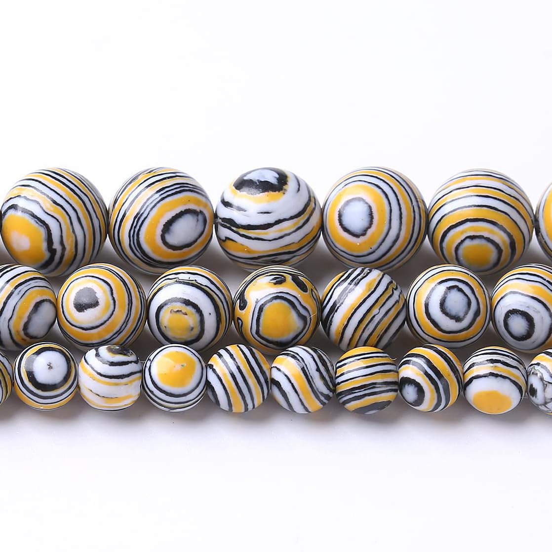 90PCS 4MM Yellow Malachite Beads Natural Gemstone Round Stone Beads for Jewelry Making DIY Energy Stone Healing Power Bracelet 15"