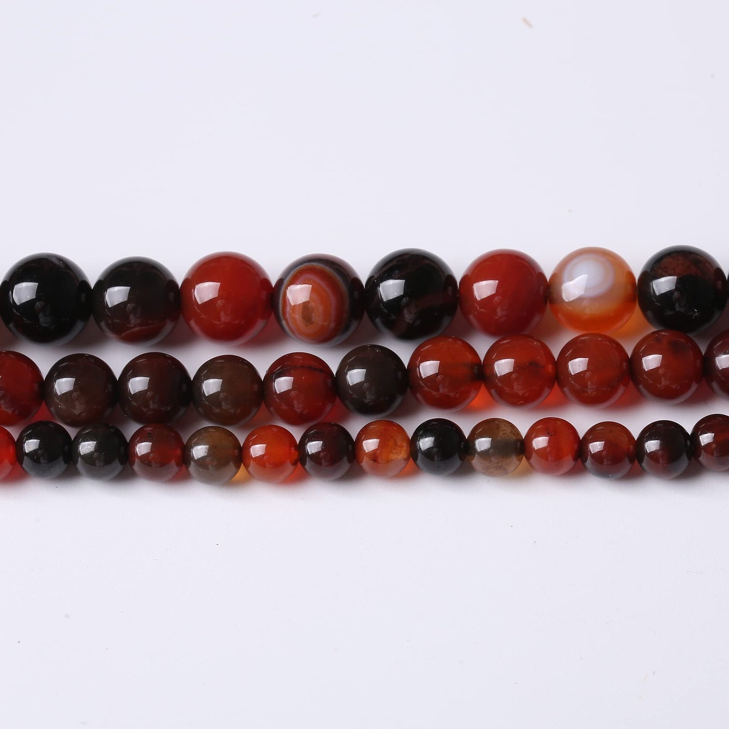 10MM Red Persian Agate Round Loose Beads Natural Gem Beads Crystal Energy Stone Beads for Jewelry Making DIY Bracelet Necklace