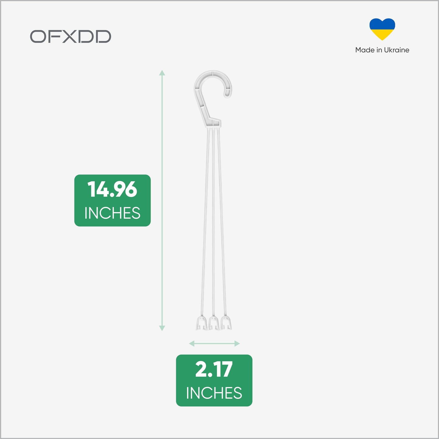 OFXDD Plant Hangers - Pack of 3 - Plastic Flower Basket Hanging - Decorative Plants Pots with Hook - Outdoor Planters Lantern Hanger
