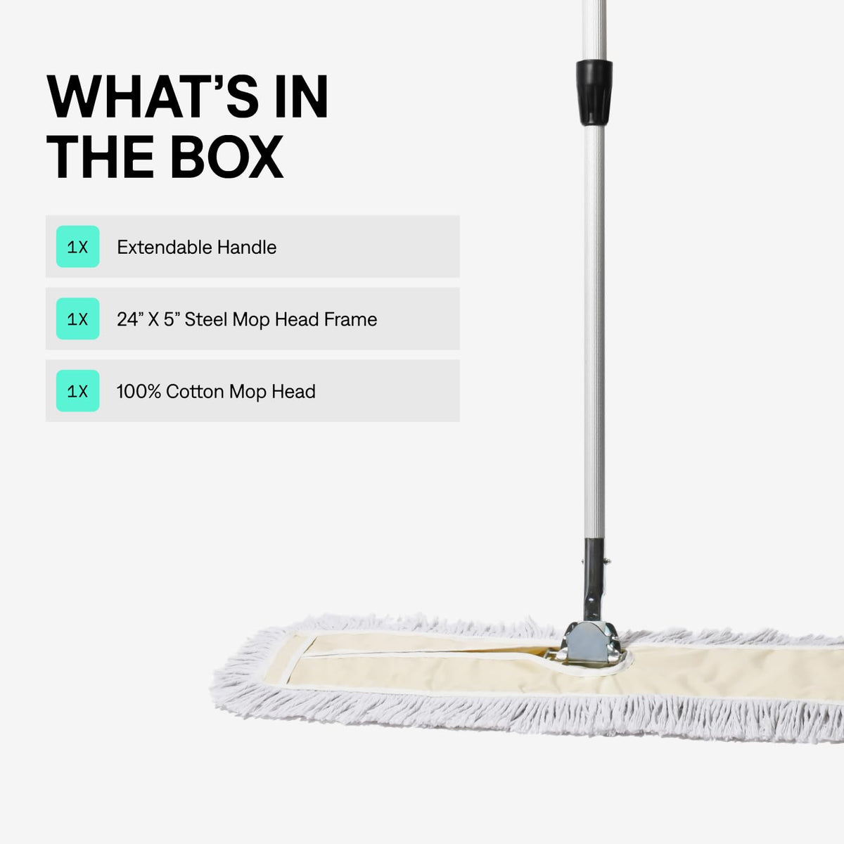 24 Inch Commercial Cotton Dust Mop & Floor Sweeper