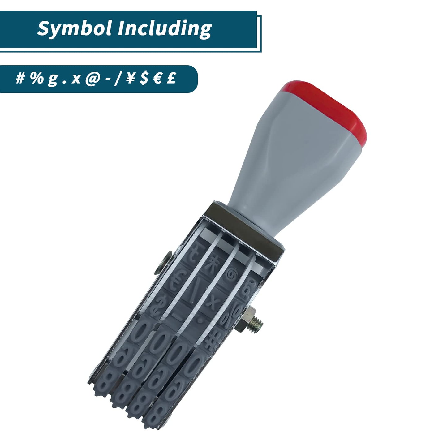 4 Digit Number Roller Stamps - SUUJI Changeable Number Stamp Egg Date Stamp Personalized Symbol Rolling Wheel Multi-Function DIY Rubber Scrapbooking Roller Stationery Office Business Stamps