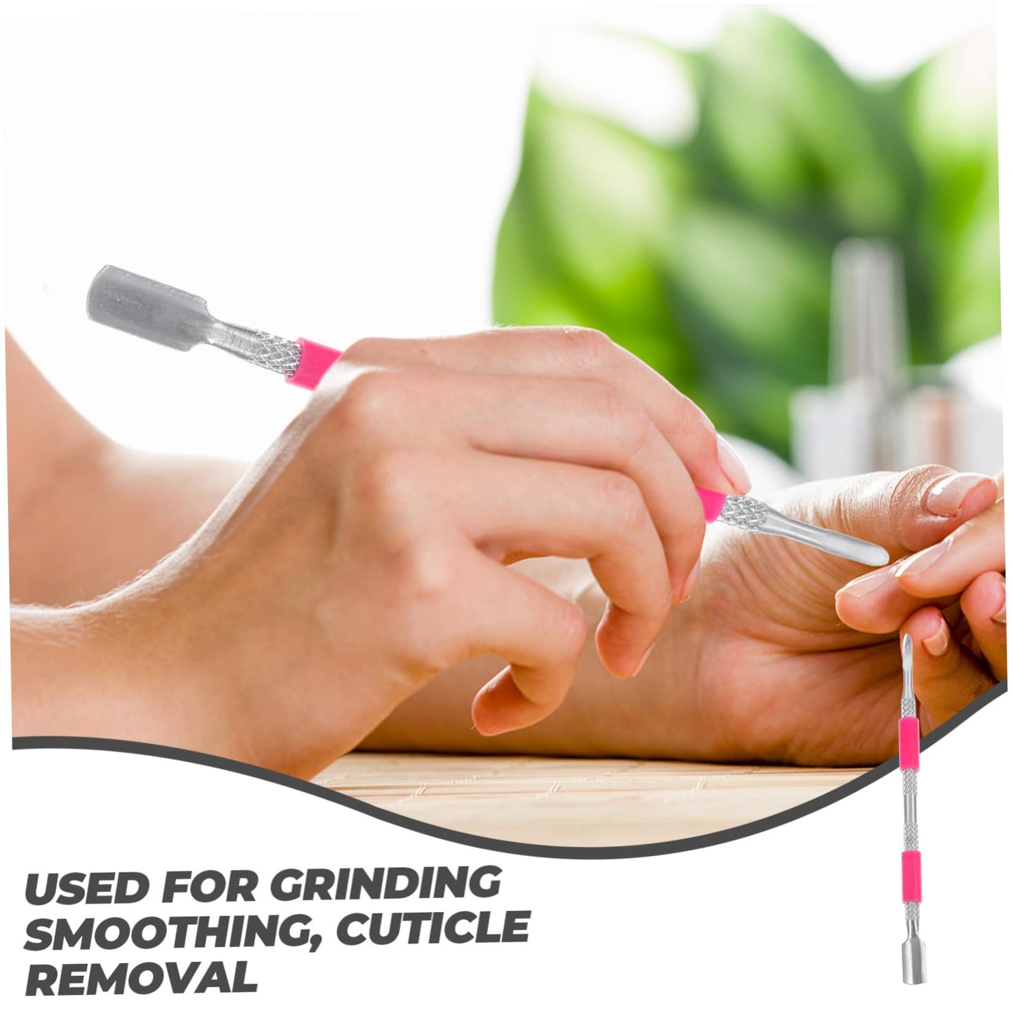 Healeved 6Pcs Stainless Steel Cuticle Pushers Nail Cleaning Tools Manicure Pedicure Kit for Natural Nails Nail Art Care 5.31In