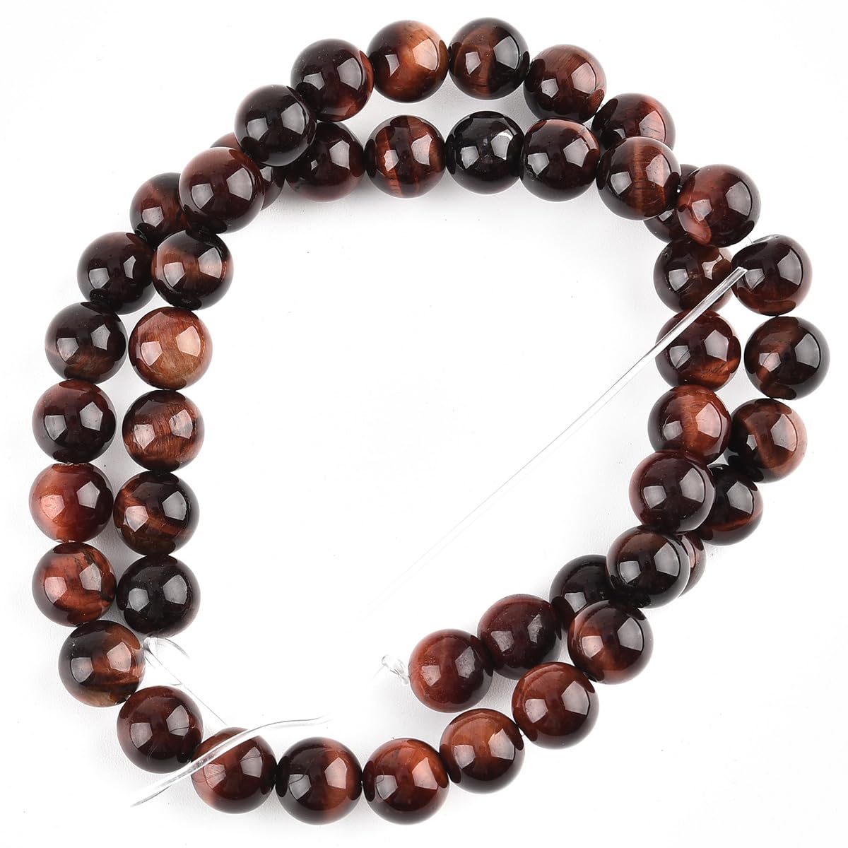 Genuine Red Tiger Eye Beads for Jewelry Making Gemstone Semi Precious Stone Round 6mm Strand 15"(60-62pcs)
