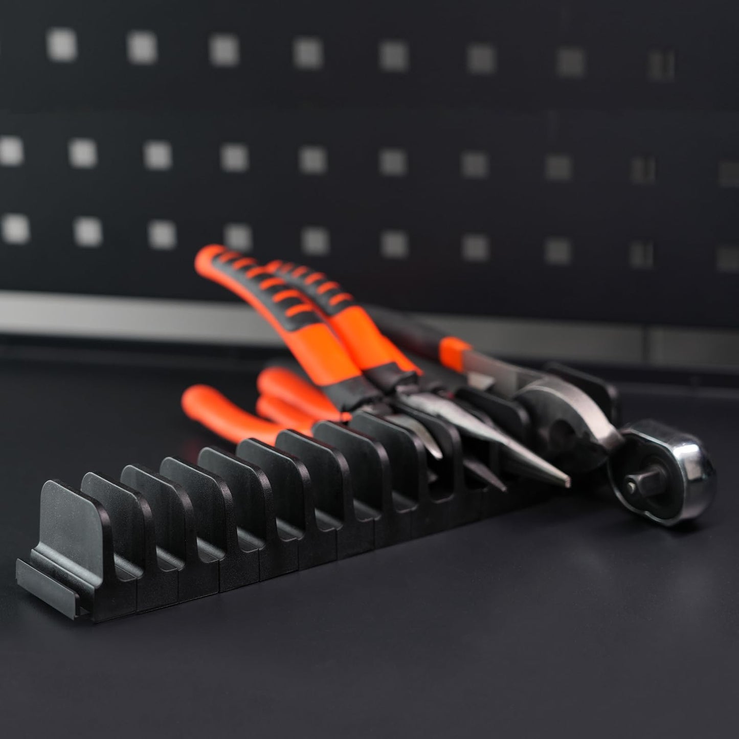 DEHOYI 24 pcs Magnetic Plier Organizer Set for Toolbox & drawer Storage|Modular Plier holders for Mechanics, Technicians, Space-Saving & Quick-Access,Gift for father and boyfriend(Black)