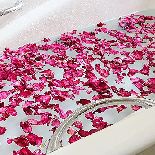 Dried Red Rose Petals 1.75oz/50g, Real Natural Dried Rose Petals for Bath, Soap Making, Candle Making, Wedding, Confetti, DIY Crafts, Non Edible (Red)