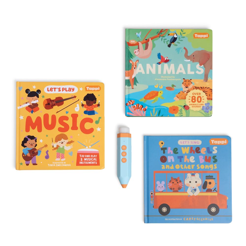 Tappi Starter Set - 1 Play Pen and 3 Interactive Books for Kids