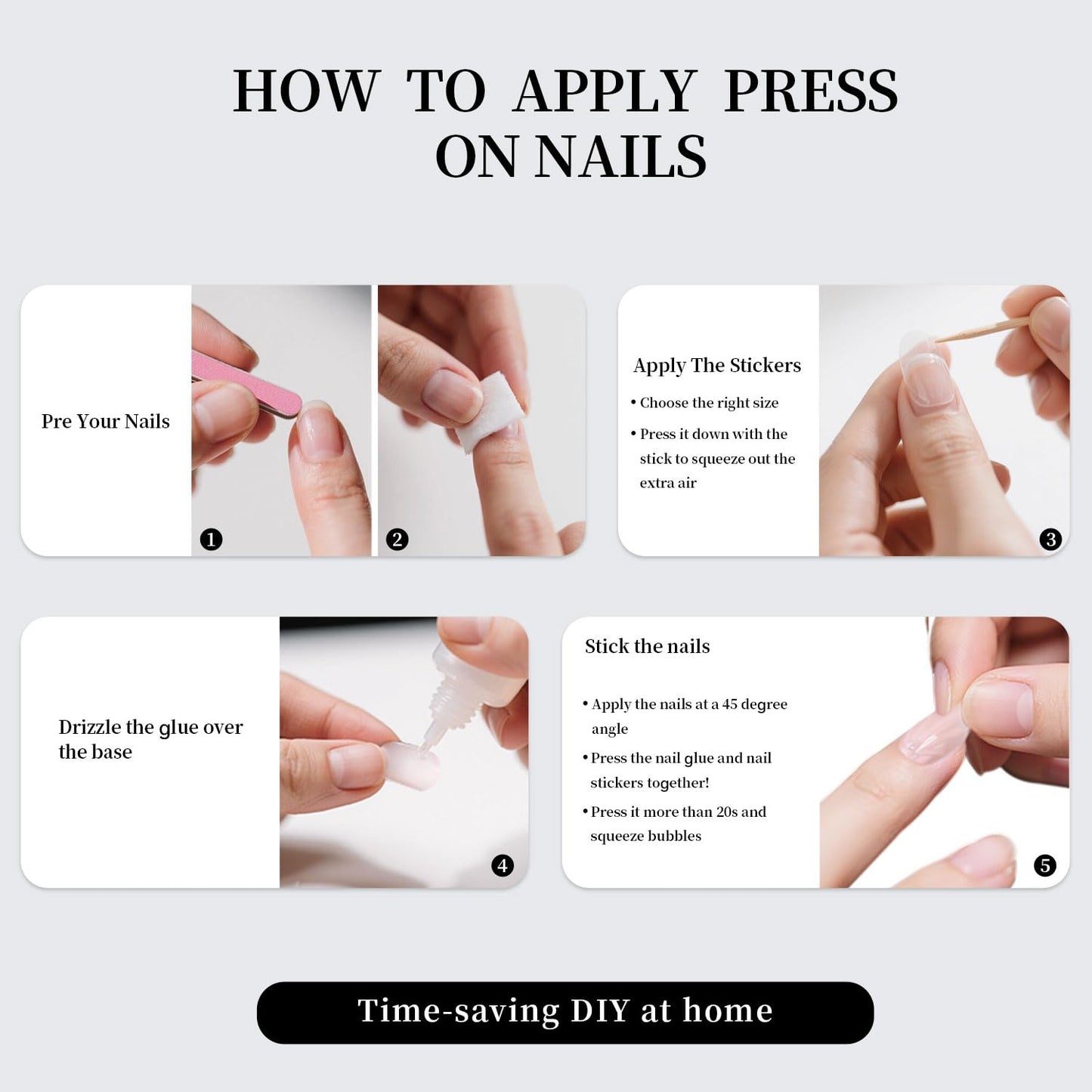 Yellow French Tip Press-On Nails with White Daisy Design, Almond Shape, Glossy Reusable Fake Nails, 24Pcs Full Cover Manicure Set