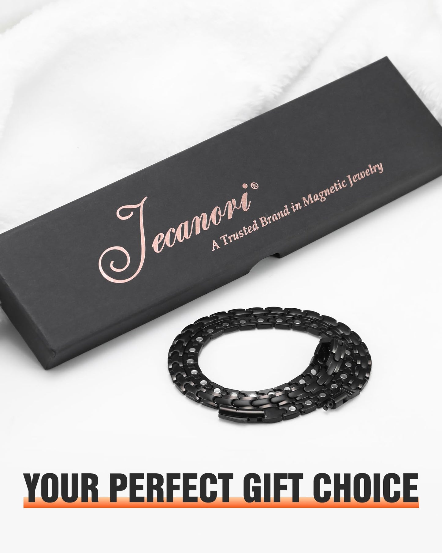 Jecanori Ultra Strength Magnetic Necklaces for Men & Women, Effective Stainless Steels Necklace with 62 Magnets